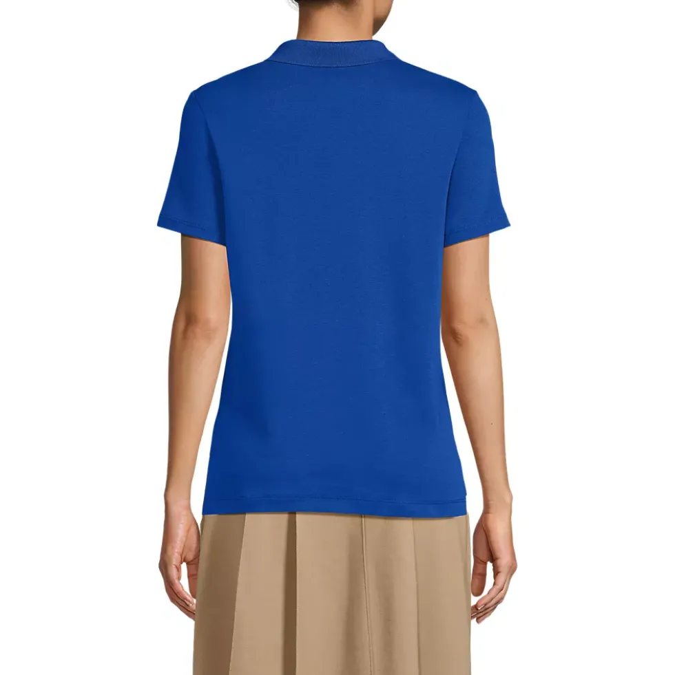 School Uniform Girls Short Sleeve Feminine Fit Interlock Polo Shirt