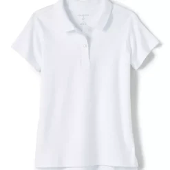 School Uniform Girls Short Sleeve Feminine Fit Interlock Polo Shirt