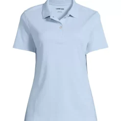 School Uniform Girls Short Sleeve Feminine Fit Interlock Polo Shirt