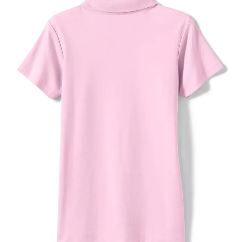School Uniform Girls Short Sleeve Feminine Fit Interlock Polo Shirt