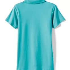 School Uniform Girls Short Sleeve Feminine Fit Interlock Polo Shirt