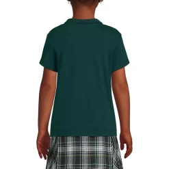 School Uniform Girls Short Sleeve Feminine Fit Interlock Polo Shirt