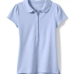 School Uniform Girls Short Sleeve Peter Pan Collar Polo Shirt