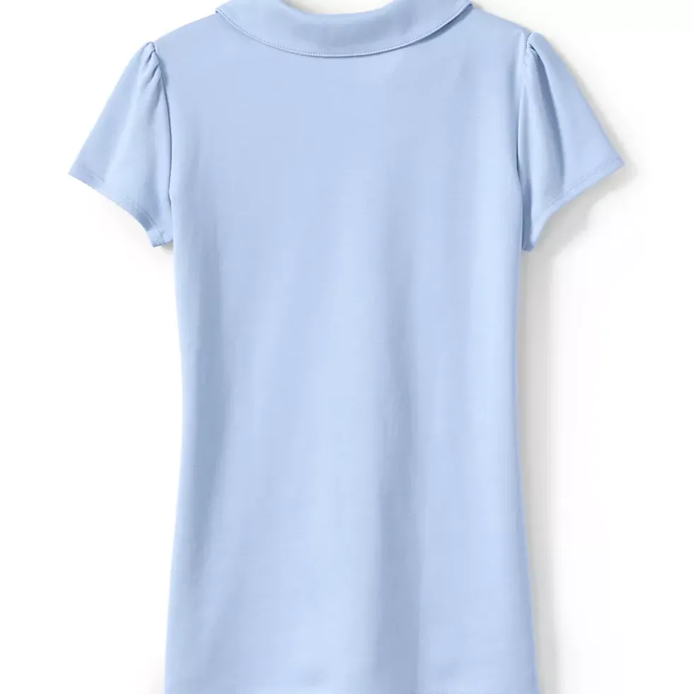 School Uniform Girls Short Sleeve Peter Pan Collar Polo Shirt