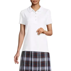 School Uniform Girls Short Sleeve Peter Pan Collar Polo Shirt