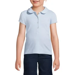 School Uniform Girls Short Sleeve Peter Pan Collar Polo Shirt
