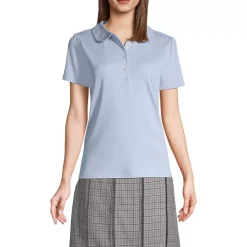 School Uniform Girls Short Sleeve Peter Pan Collar Polo Shirt