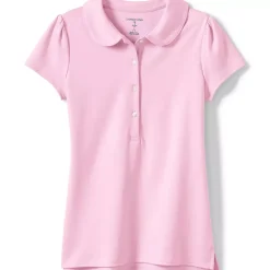 School Uniform Girls Short Sleeve Peter Pan Collar Polo Shirt