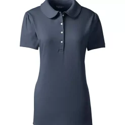 School Uniform Girls Short Sleeve Peter Pan Collar Polo Shirt
