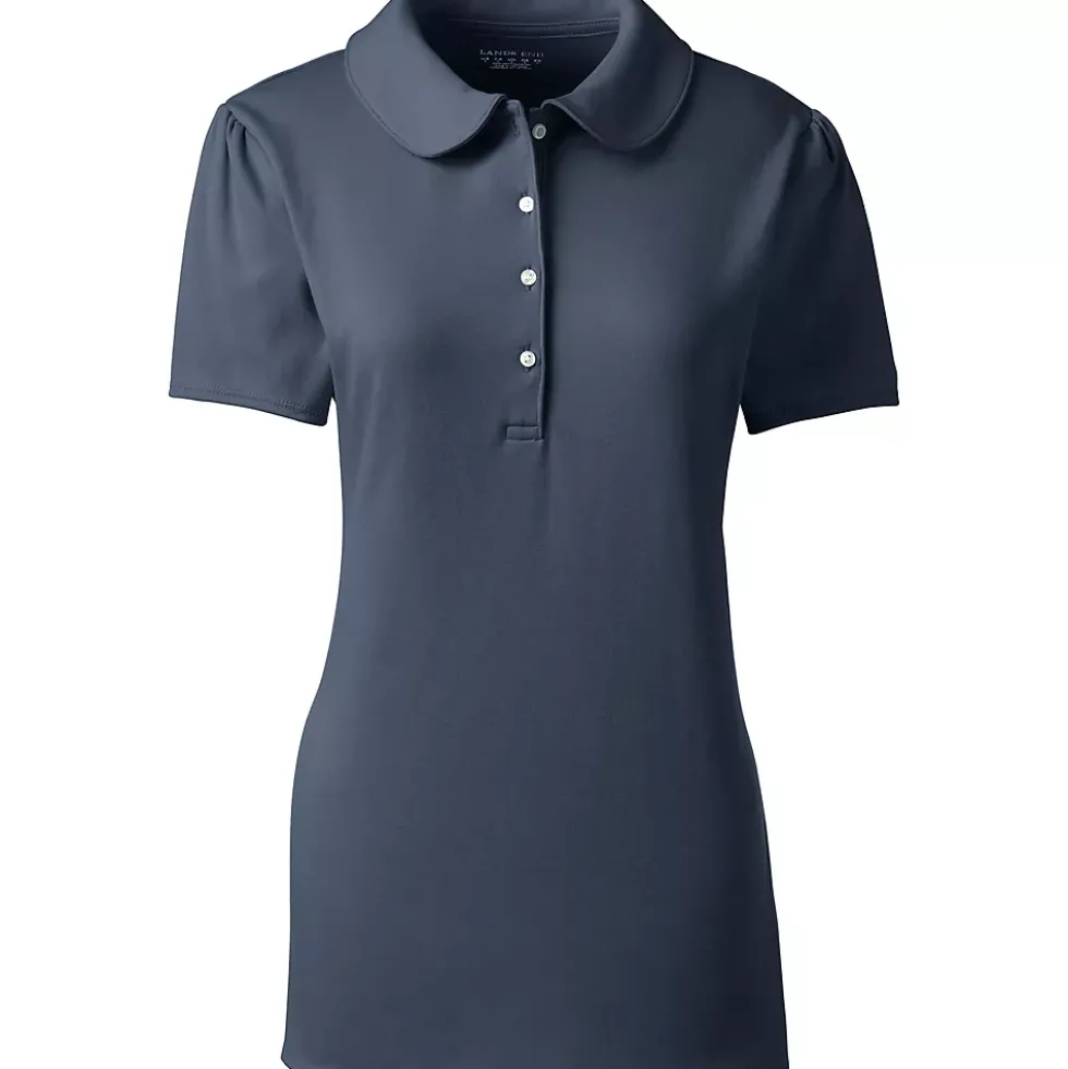 School Uniform Girls Short Sleeve Peter Pan Collar Polo Shirt