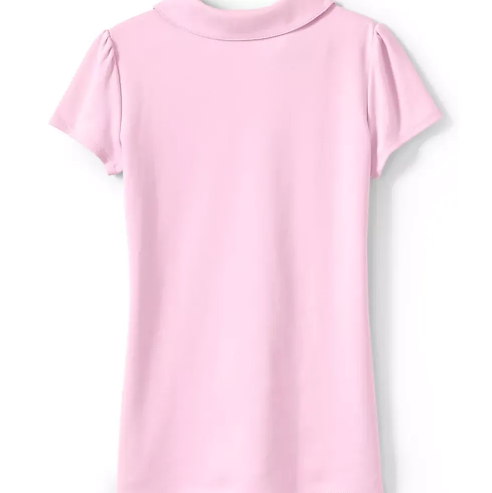 School Uniform Girls Short Sleeve Peter Pan Collar Polo Shirt
