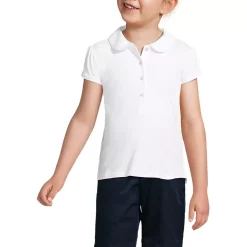 School Uniform Girls Short Sleeve Peter Pan Collar Polo Shirt