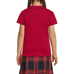 School Uniform Girls Short Sleeve Peter Pan Collar Polo Shirt