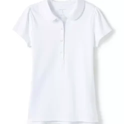 School Uniform Girls Short Sleeve Peter Pan Collar Polo Shirt