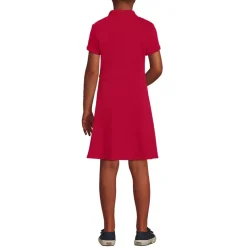 School Uniform Girls Short Sleeve Interlock Polo Dress