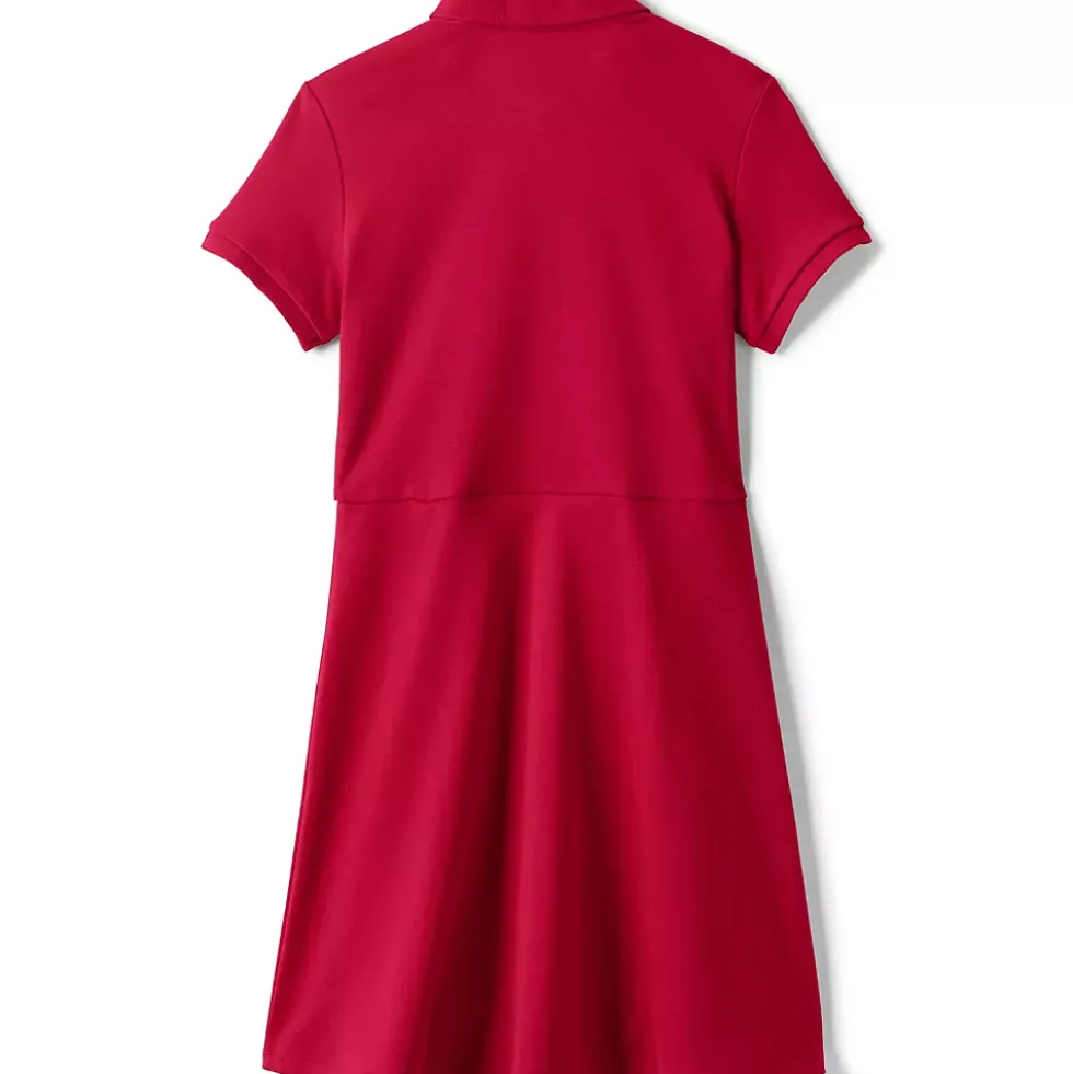 School Uniform Girls Short Sleeve Interlock Polo Dress