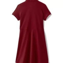 School Uniform Girls Short Sleeve Interlock Polo Dress