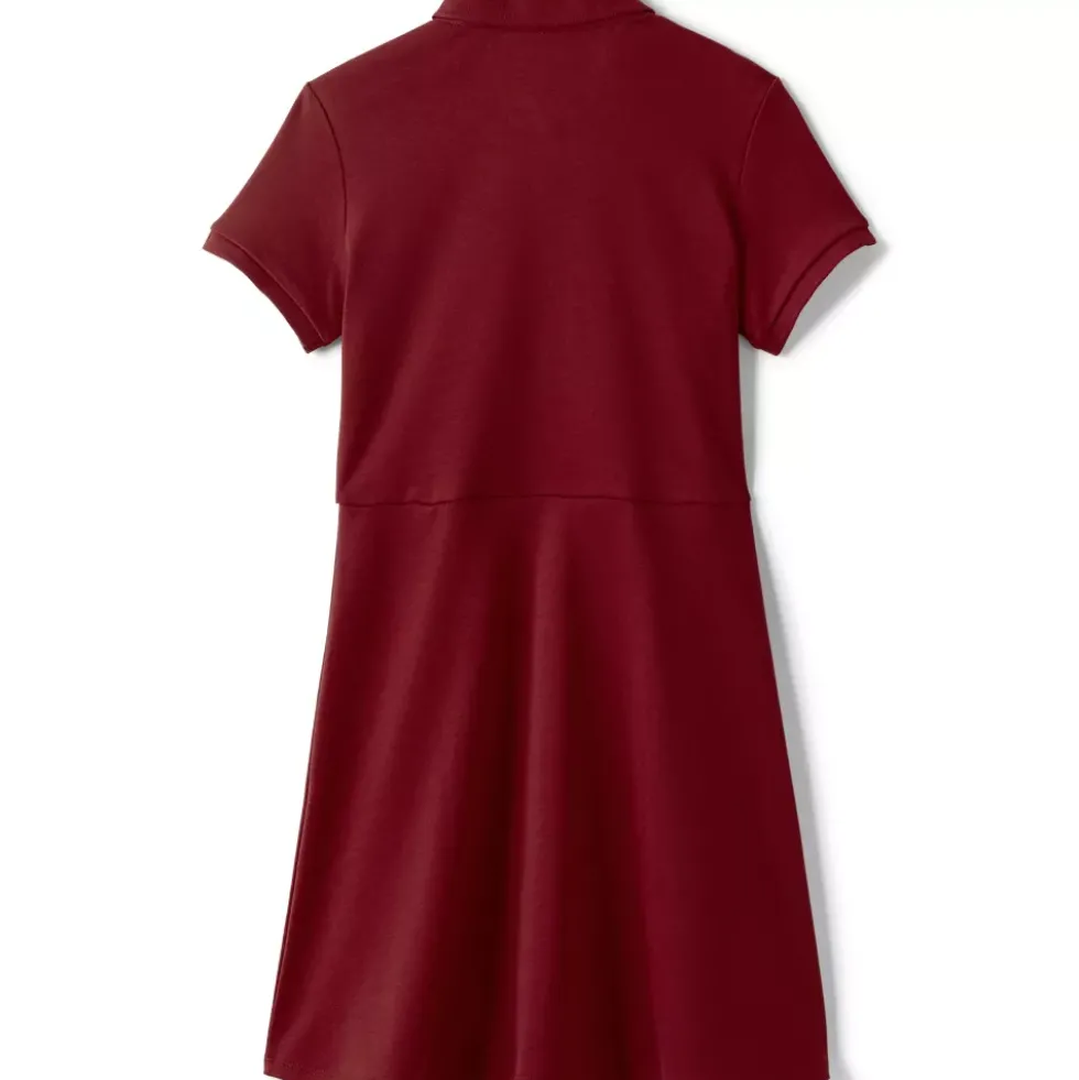 School Uniform Girls Short Sleeve Interlock Polo Dress