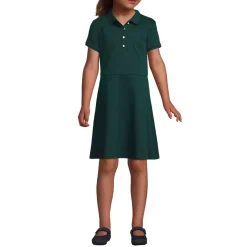 School Uniform Girls Short Sleeve Interlock Polo Dress