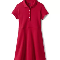 School Uniform Girls Short Sleeve Interlock Polo Dress