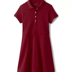 School Uniform Girls Short Sleeve Interlock Polo Dress