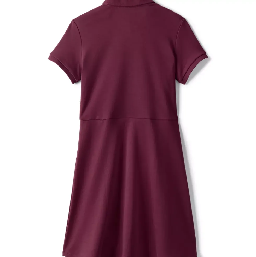 School Uniform Girls Short Sleeve Interlock Polo Dress
