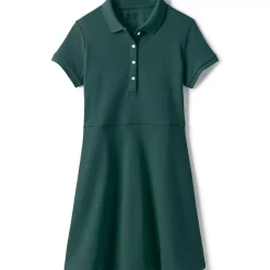 School Uniform Girls Short Sleeve Interlock Polo Dress