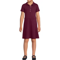 School Uniform Girls Short Sleeve Interlock Polo Dress