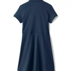 School Uniform Girls Short Sleeve Interlock Polo Dress