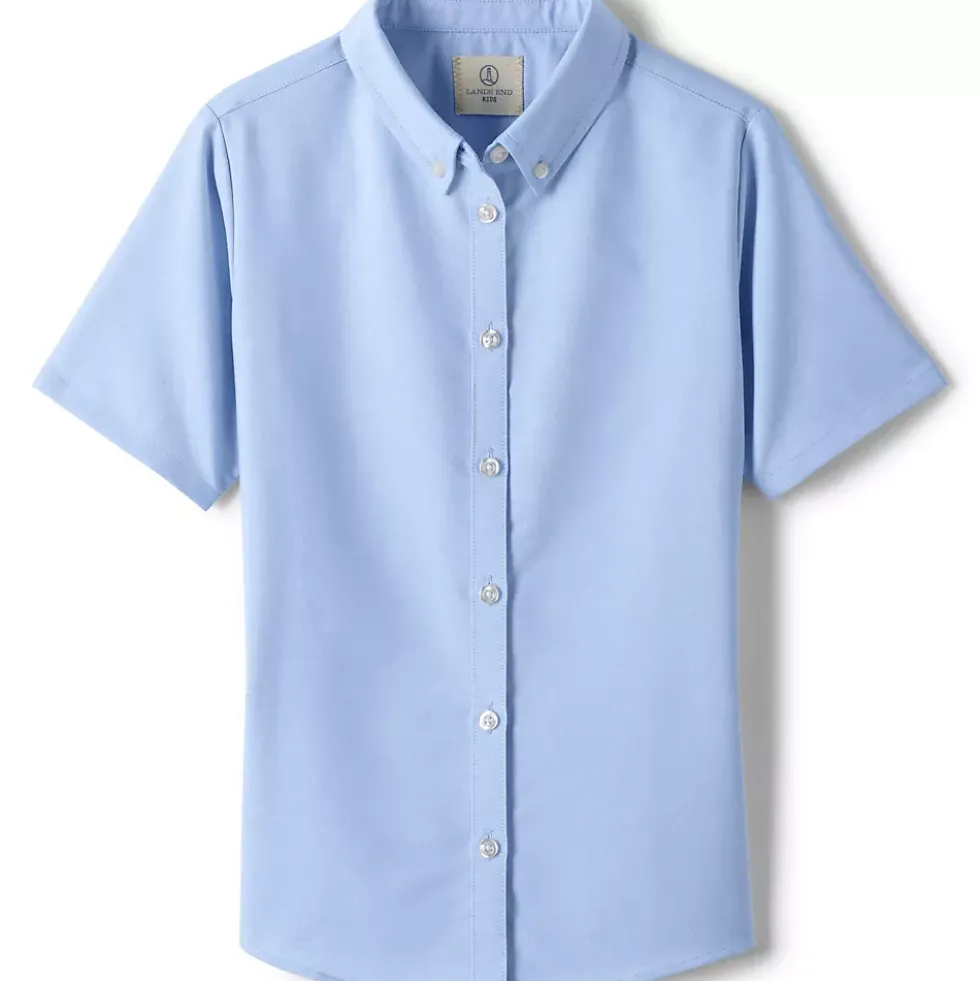 School Uniform Girls Short Sleeve Oxford Dress Shirt