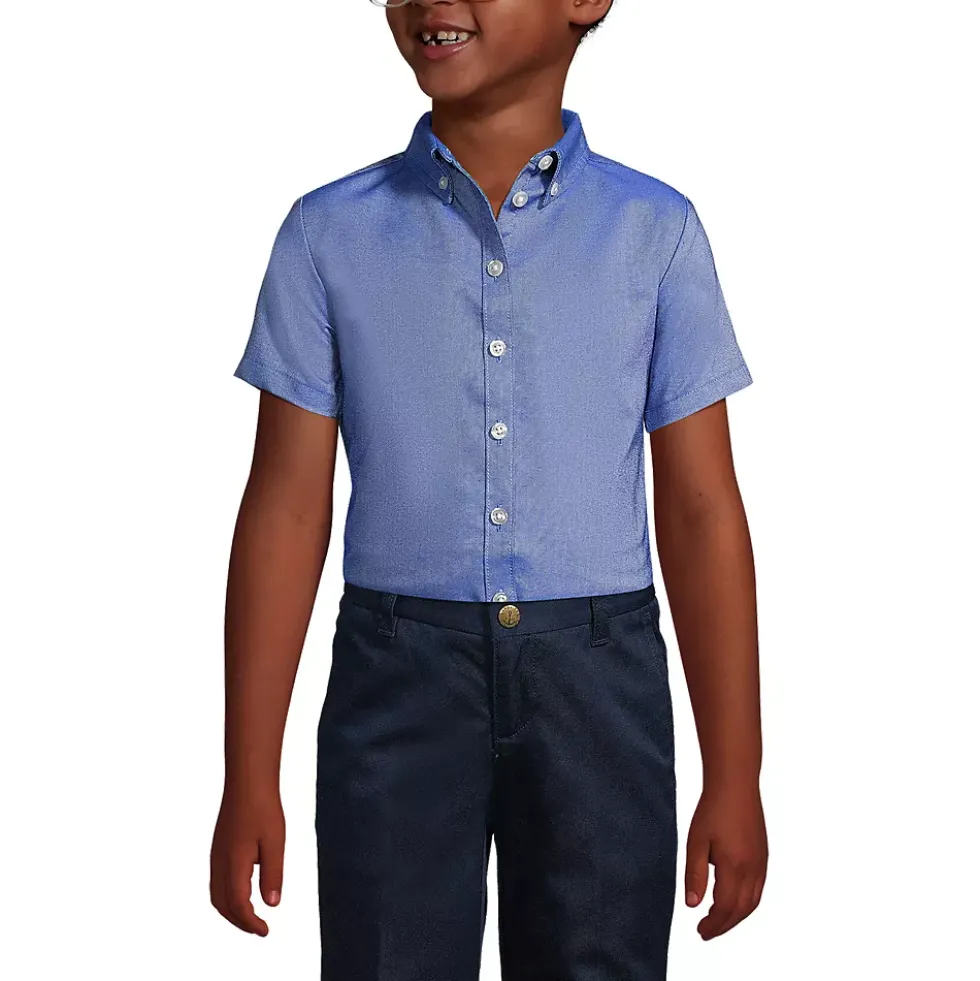 School Uniform Girls Short Sleeve Oxford Dress Shirt