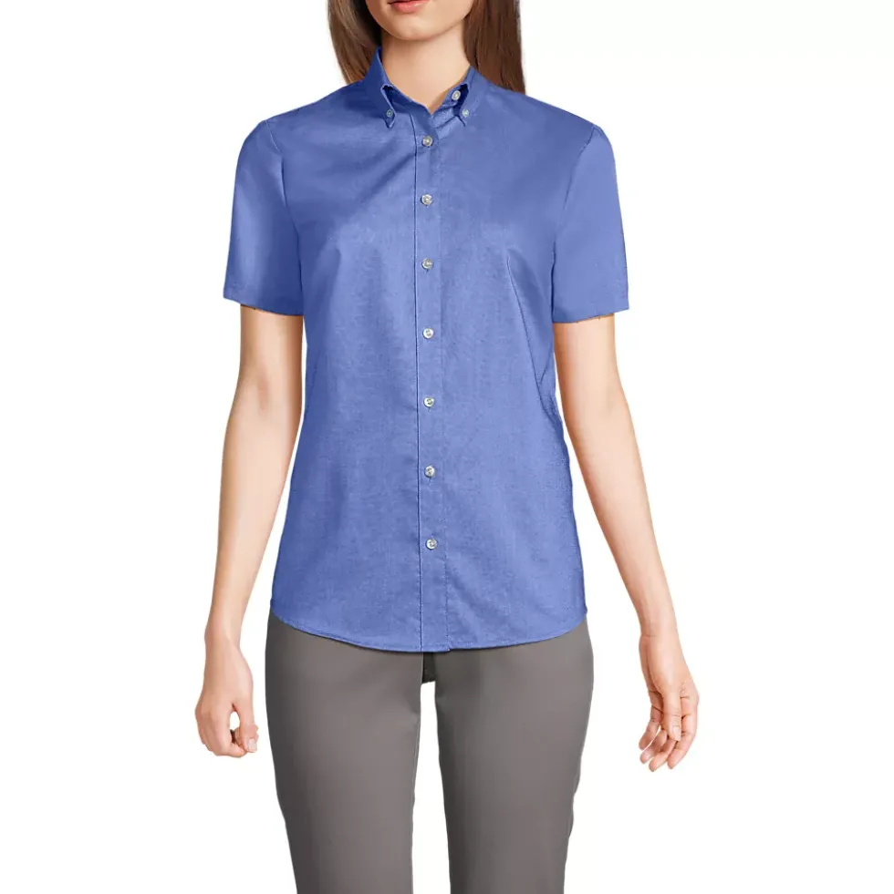 School Uniform Girls Short Sleeve Oxford Dress Shirt