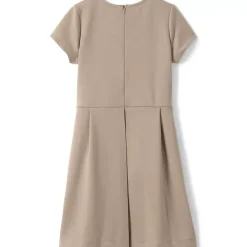 School Uniform Girls Short Sleeve Ponte Dress Top of Knee