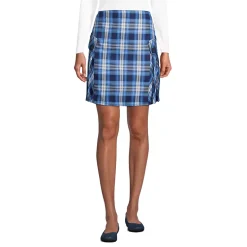 School Uniform Girls Side Pleat Plaid Skort Above the Knee