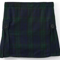 School Uniform Girls Side Pleat Plaid Skort Above the Knee
