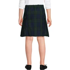 School Uniform Girls Side Pleat Plaid Skort Above the Knee