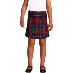 School Uniform Girls Side Pleat Plaid Skort Above the Knee