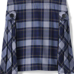 School Uniform Girls Side Pleat Plaid Skort Above the Knee