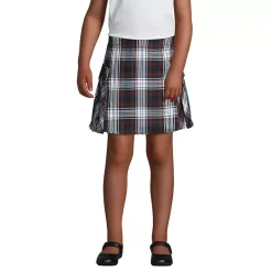 School Uniform Girls Side Pleat Plaid Skort Above the Knee