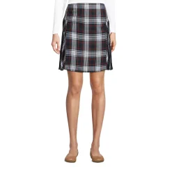 School Uniform Girls Side Pleat Plaid Skort Above the Knee