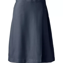 School Uniform Girls Solid A-line Skirt Below the Knee