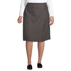 School Uniform Girls Solid A-line Skirt Below the Knee