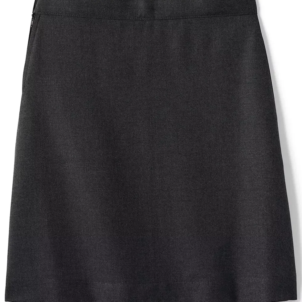 School Uniform Girls Solid A-line Skirt Below the Knee