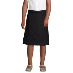 School Uniform Girls Solid A-line Skirt Below the Knee