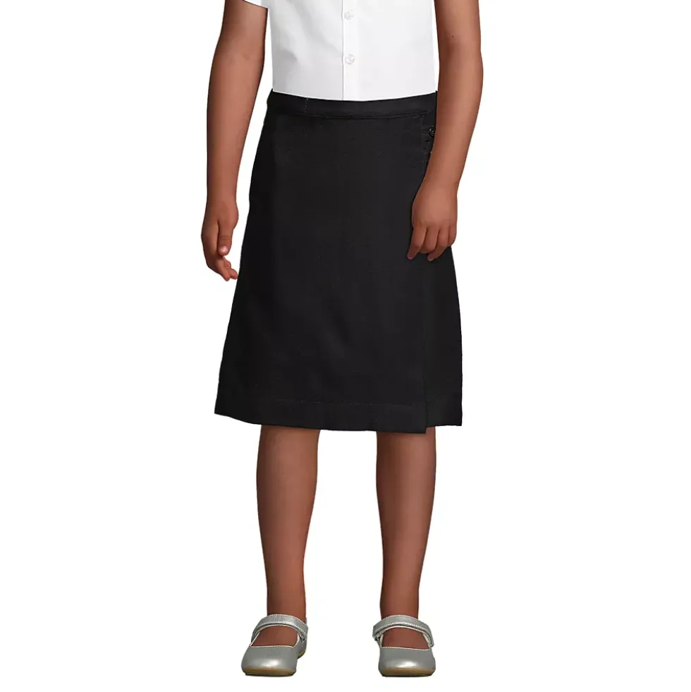 School Uniform Girls Solid A-line Skirt Below the Knee
