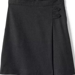 School Uniform Girls Solid A-line Skirt Below the Knee