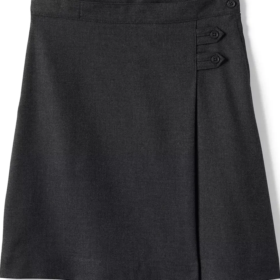 School Uniform Girls Solid A-line Skirt Below the Knee