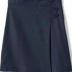School Uniform Girls Solid A-line Skirt Below the Knee