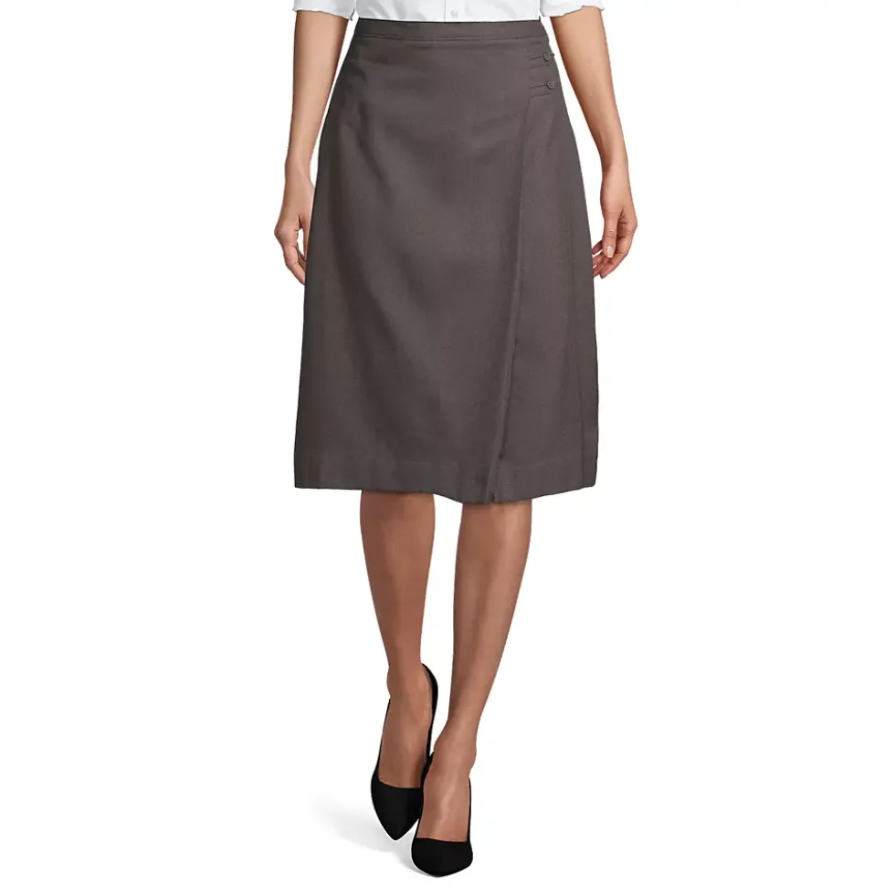 School Uniform Girls Solid A-line Skirt Below the Knee