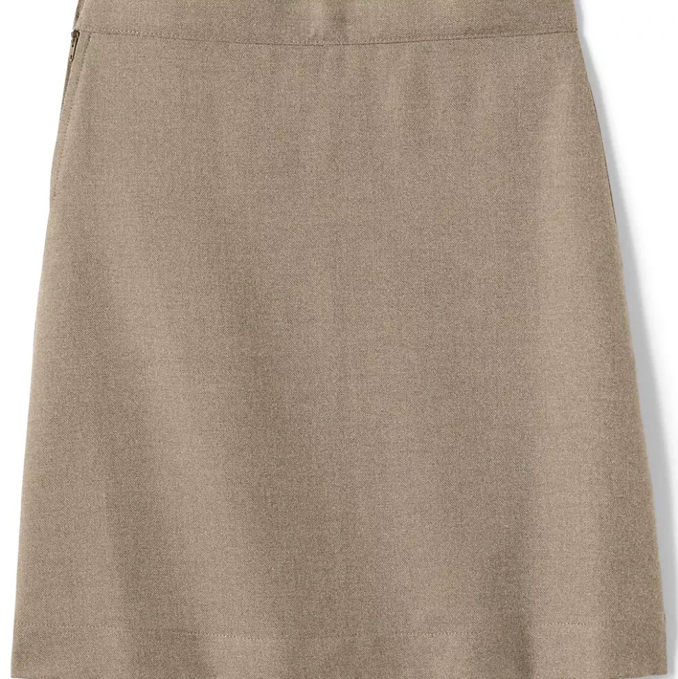 School Uniform Girls Solid A-line Skirt Below the Knee